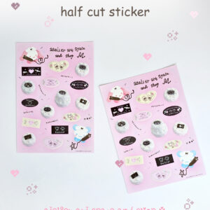 ２周年記念🎂<br>"OMEDETO~!"ハーフカットステッカー